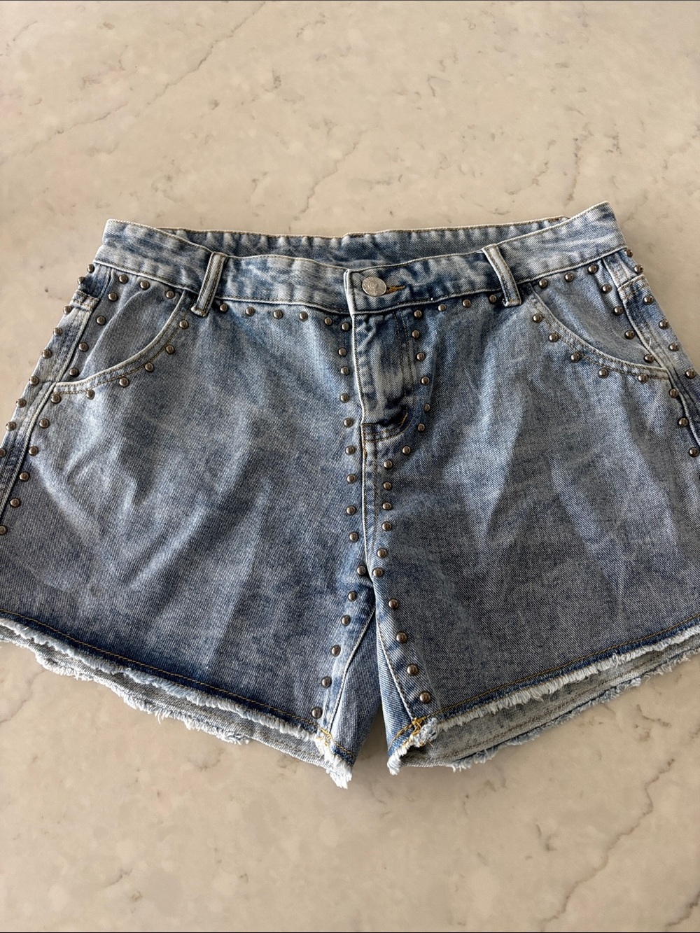 Vocal USA Studded Denim Shorts Jean
